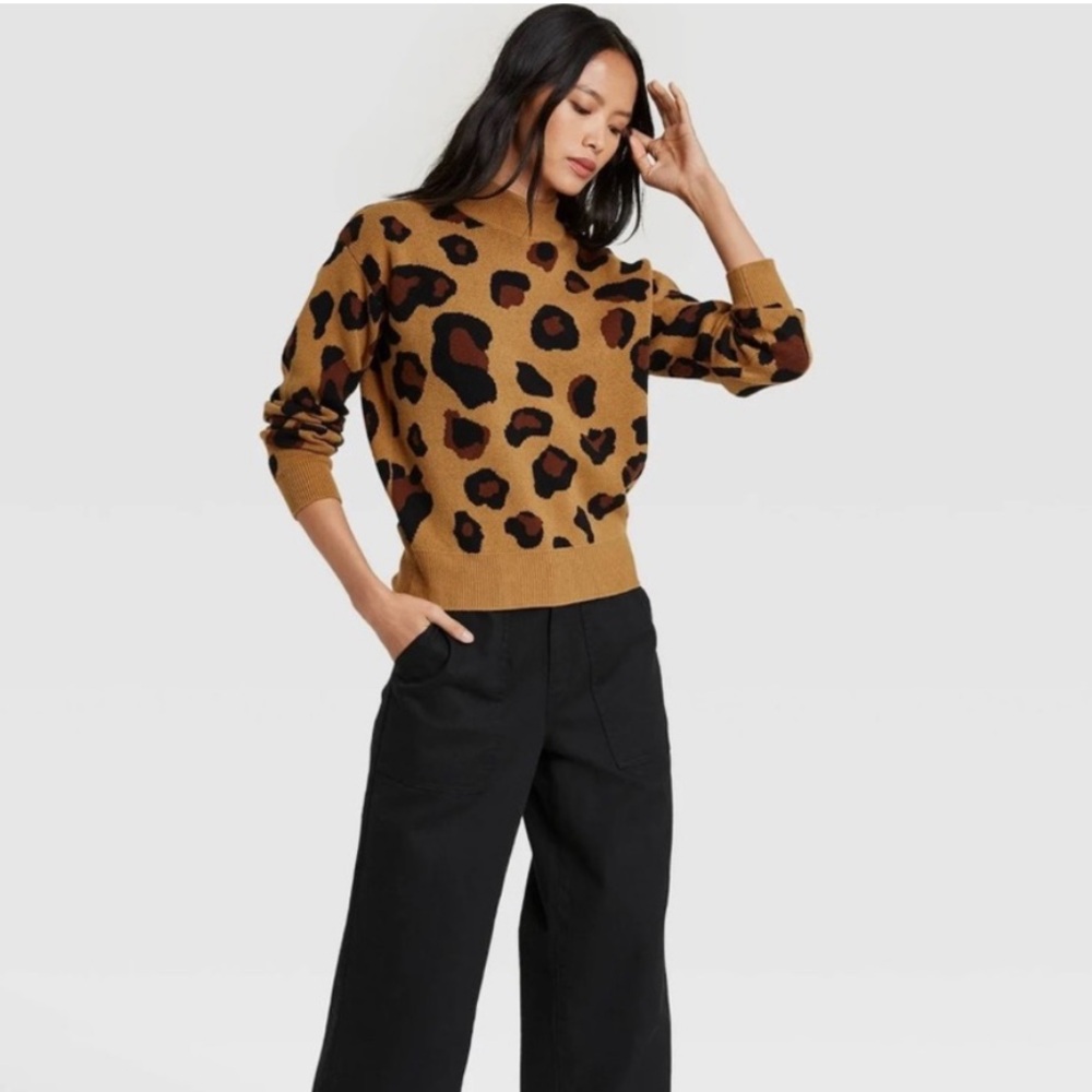 Who What Wear - Animal Print Sweater - Small - Picture 2 of 5